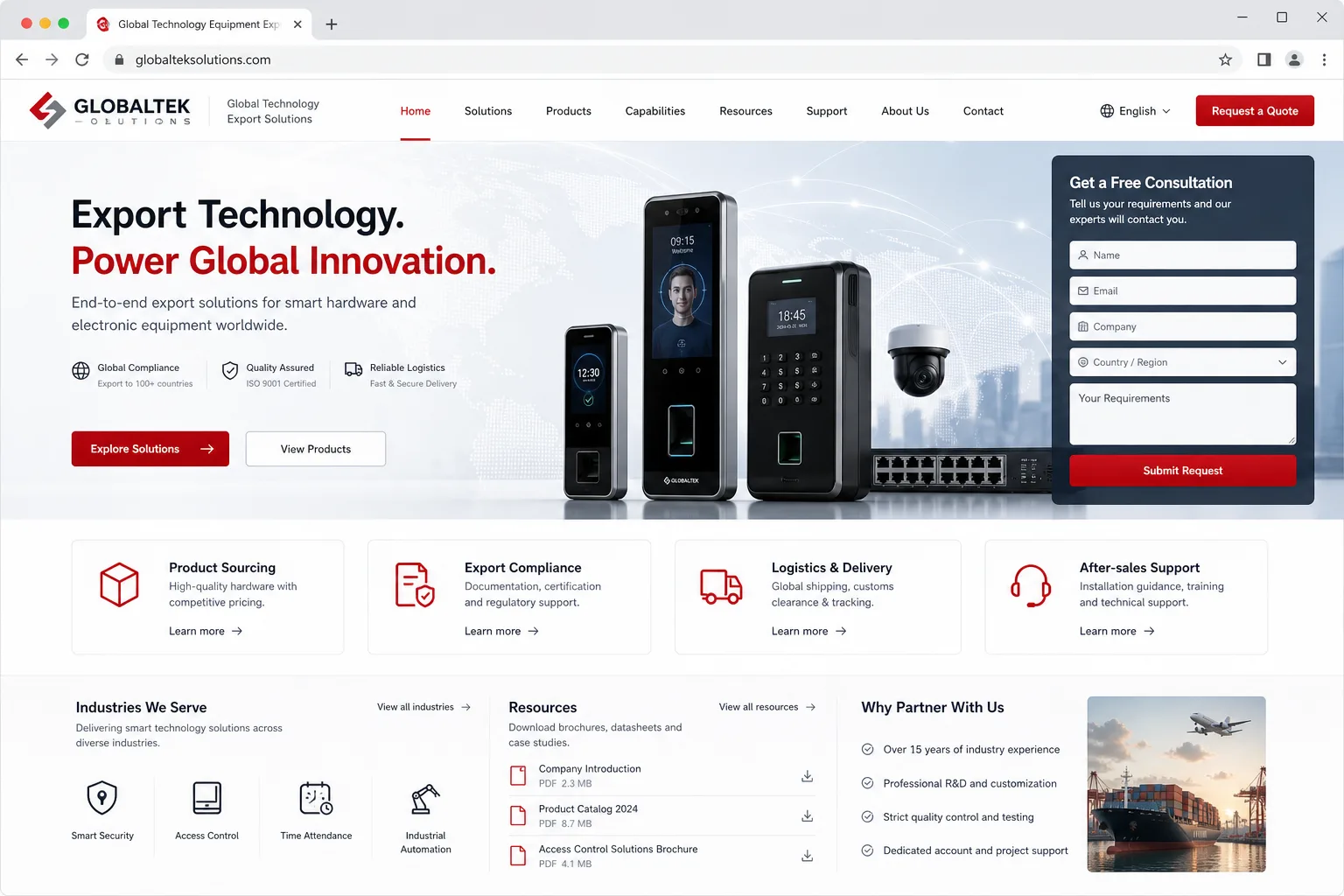 科技设备Shopify品牌独立站成品