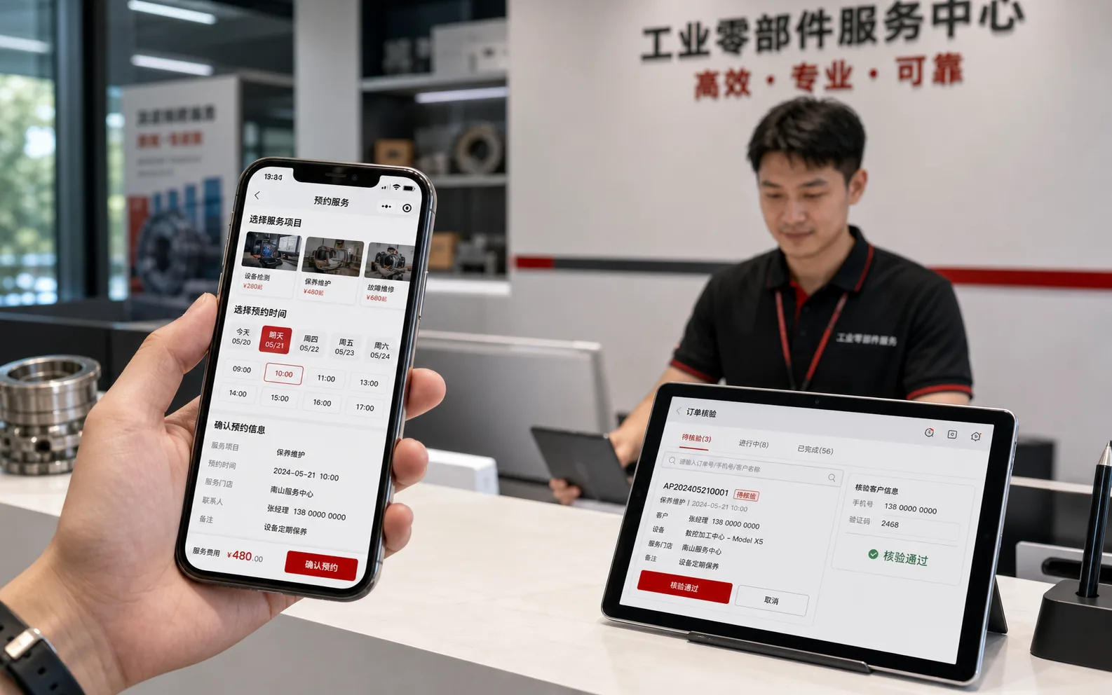 小程序开发代表案例：预约服务小程序案例效果图