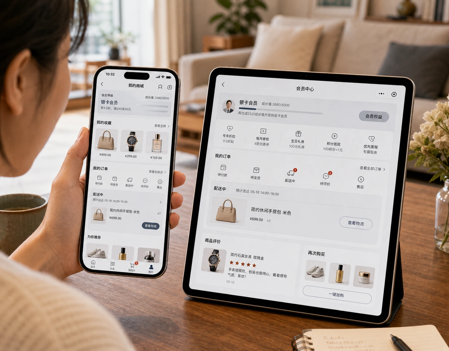 B2C商城小程序移动端复购展示